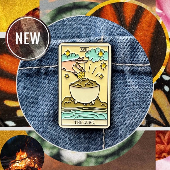 Tarot Card Enamel Pin - The Guac - Picture 1 of 5